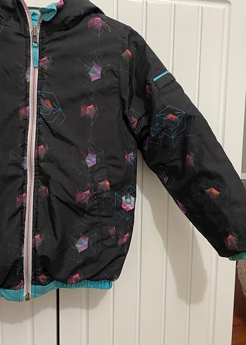 Kapşonlu Fermuarlı Kız Çocuk Mont - Görsel 2