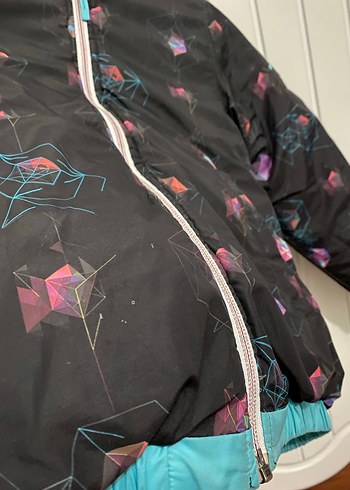 Kapşonlu Fermuarlı Kız Çocuk Mont - Görsel 5