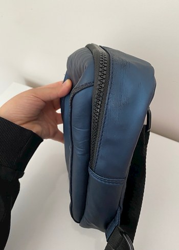 Kemerli Lacivert Kadın Çapraz Çanta - Görsel 6