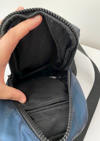 Kemerli Lacivert Kadın Çapraz Çanta - Görsel 2