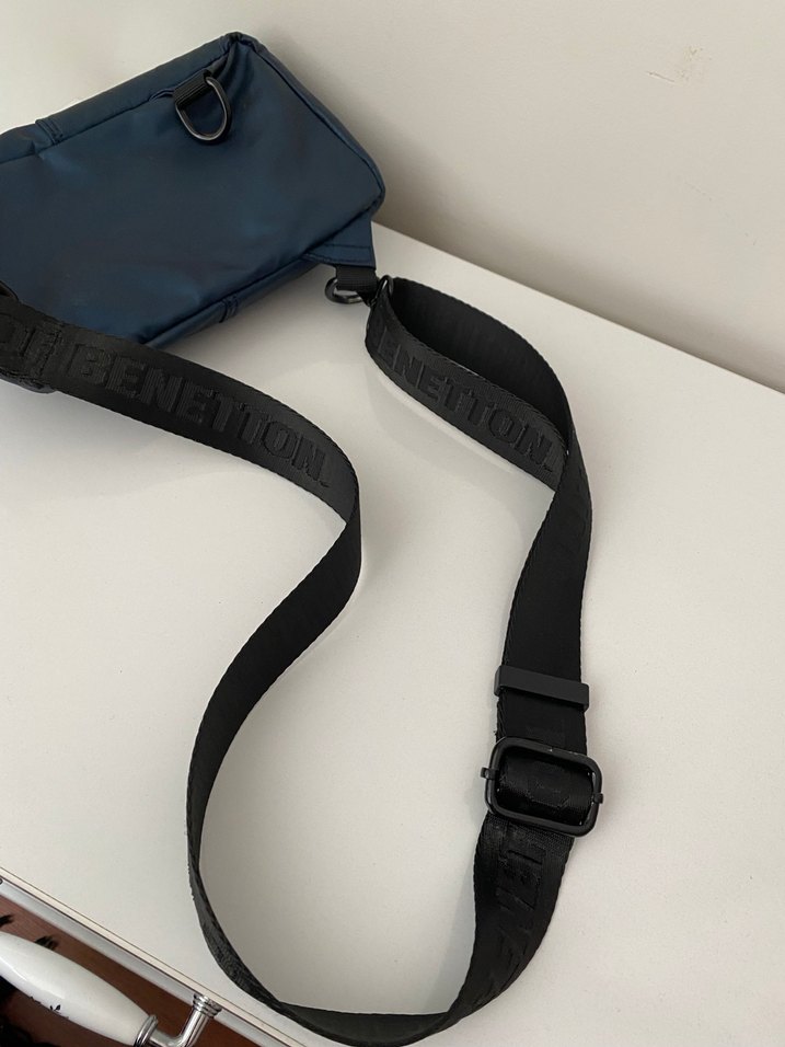 Kemerli Lacivert Kadın Çapraz Çanta - Görsel 5