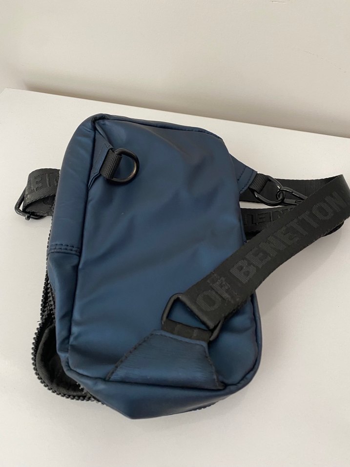 Kemerli Lacivert Kadın Çapraz Çanta - Görsel 4