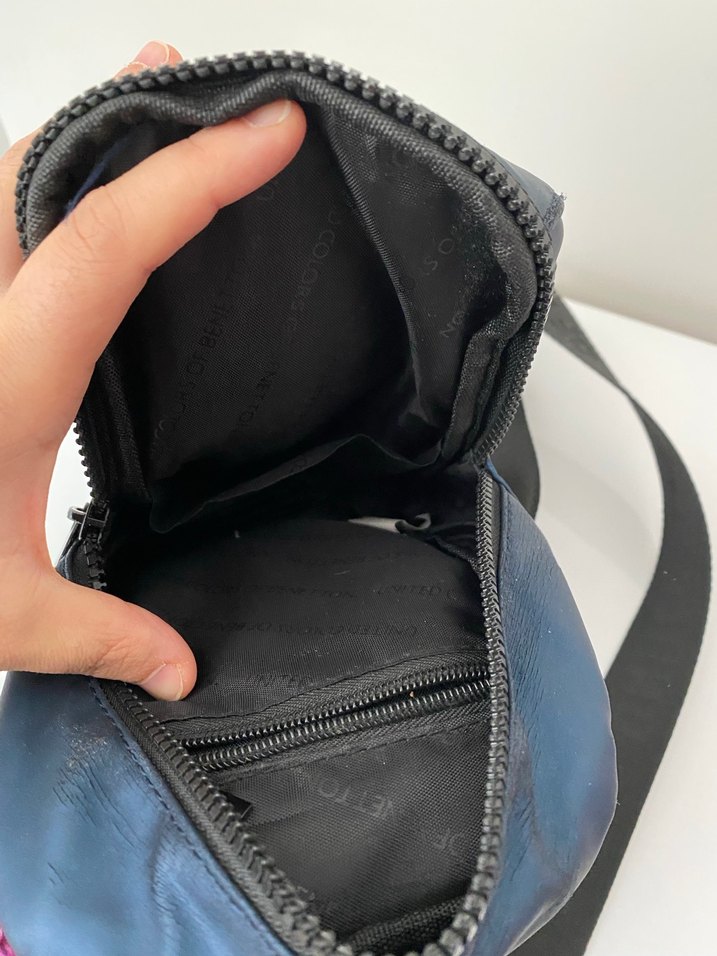 Kemerli Lacivert Kadın Çapraz Çanta - Görsel 2