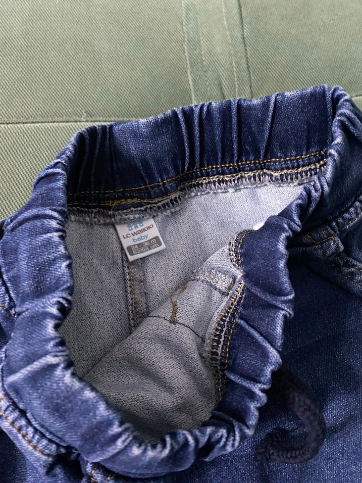 Erkek Çocuk Parlak Mavi Denim Rahat Kesim Pantolon - Görsel 2