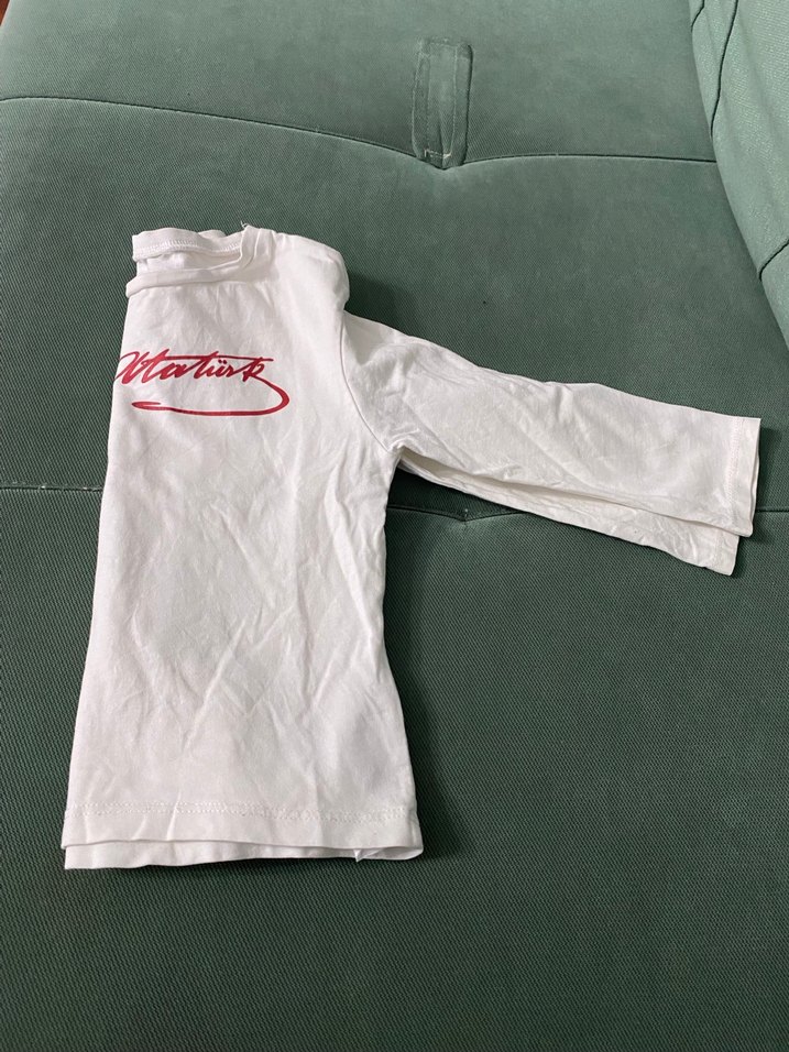 Kız Çocuk Beyaz Uzun Kollu Baskılı Tişört - Görsel 3