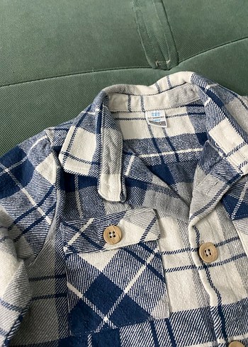 Düğmeli Erkek Çocuk Ekose Gömlek - Görsel 2