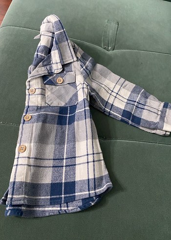 Düğmeli Erkek Çocuk Ekose Gömlek - Görsel 4