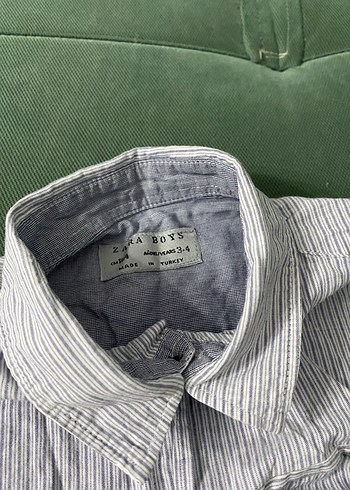 Erkek Çocuk Gri Çizgili Uzun Kollu Gömlek - Görsel 5