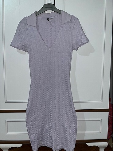 H&M lila mini elbise
