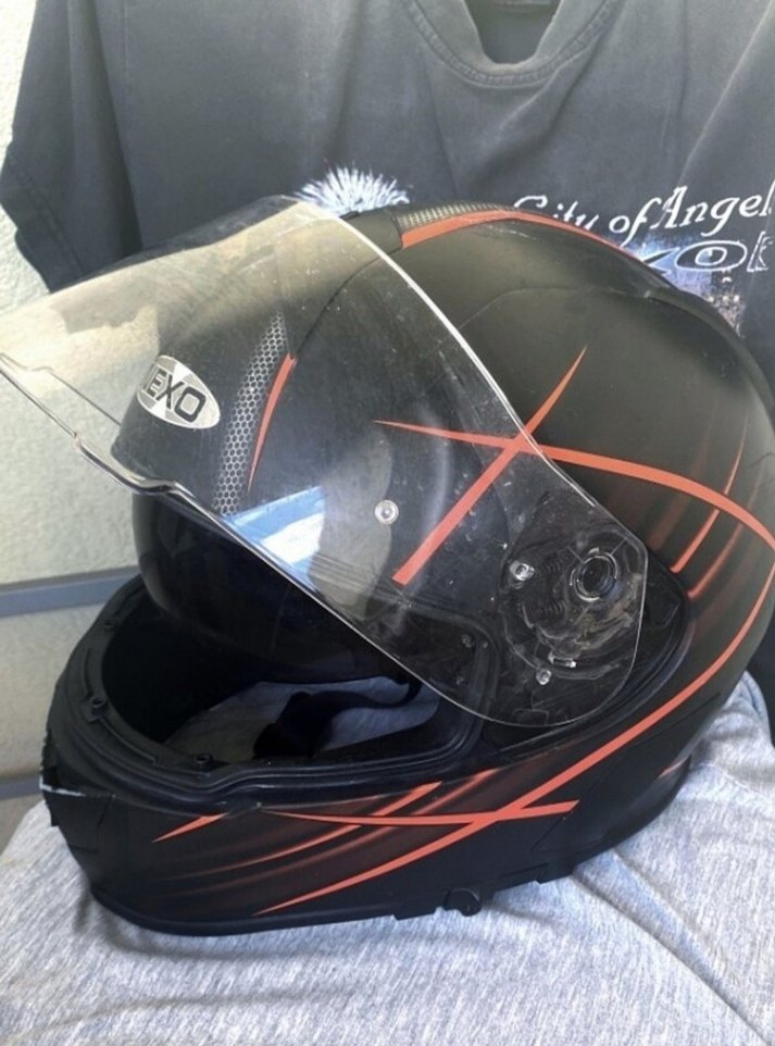 NEXO Siyah Kayışlı Biker Kask ve Motorcu Montu - Görsel 5