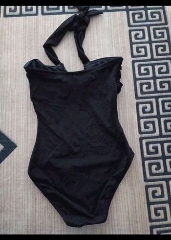 Siyah Askılı Kemerli Kadın Mayo - Görsel 4