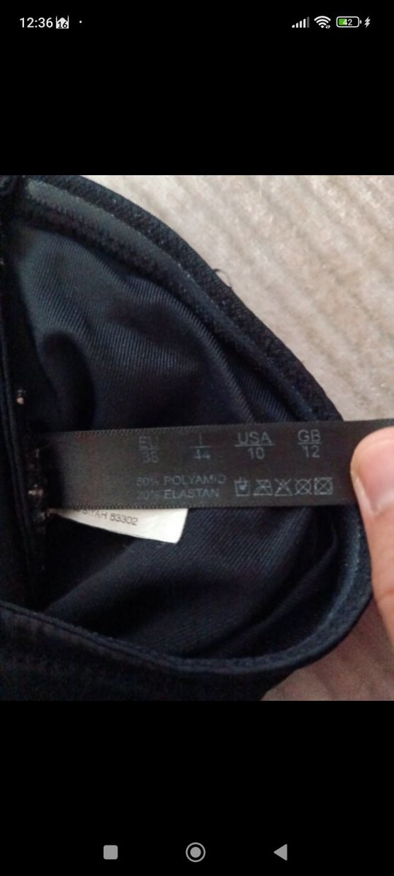 Siyah Askılı Kemerli Kadın Mayo - Görsel 5