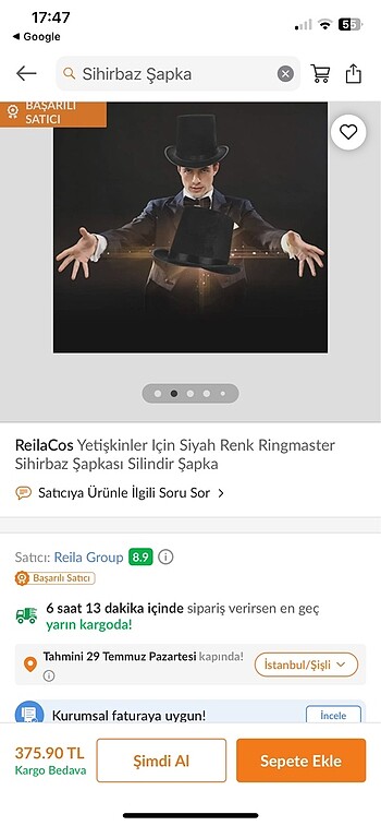  Beden Sihirbaz Yetişkin Şapka Keçe