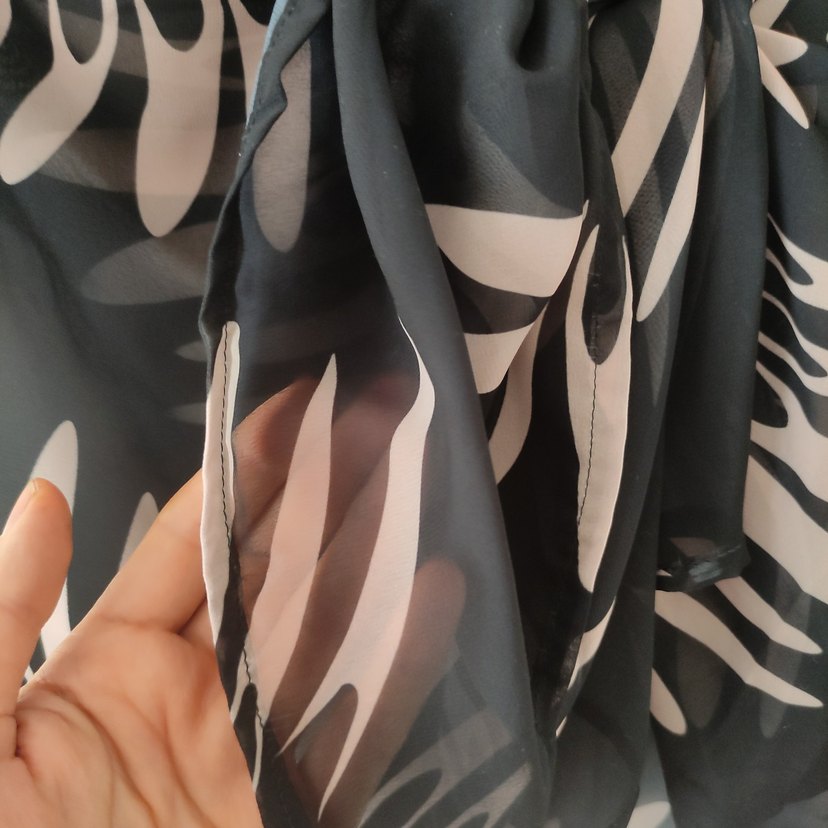 Zebra Desenli Siyah Mini Pareo - Görsel 2