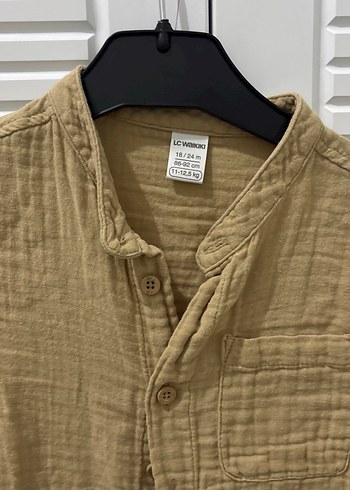 LC Waikiki Bej Erkek Çocuk müslin gömlek