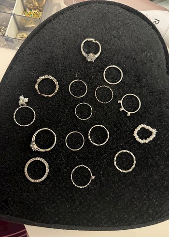 Beyaz İşlemeli Boncuklu Kadın Yüzüğü - Görsel 3