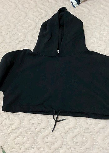 Diğer Siyah Kapüşonlu Kadın Sweatshirt