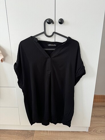 Defacto siyah kısa kol gömlek-bluz
