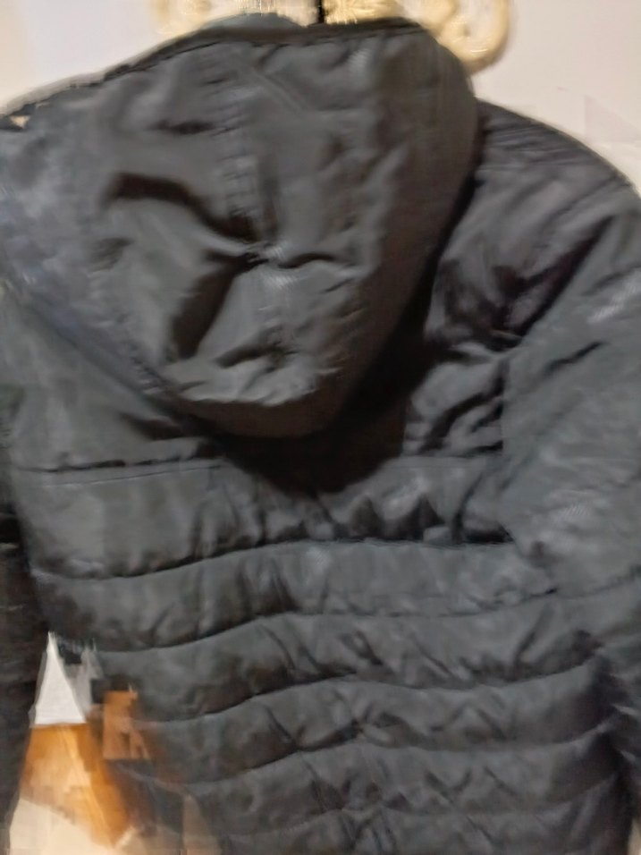 Siyah Erkek Çocuk Kapüşonlu Street Wear Mont - Görsel 3