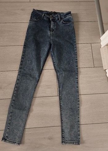 Gri Midi Denim Kadın Jean