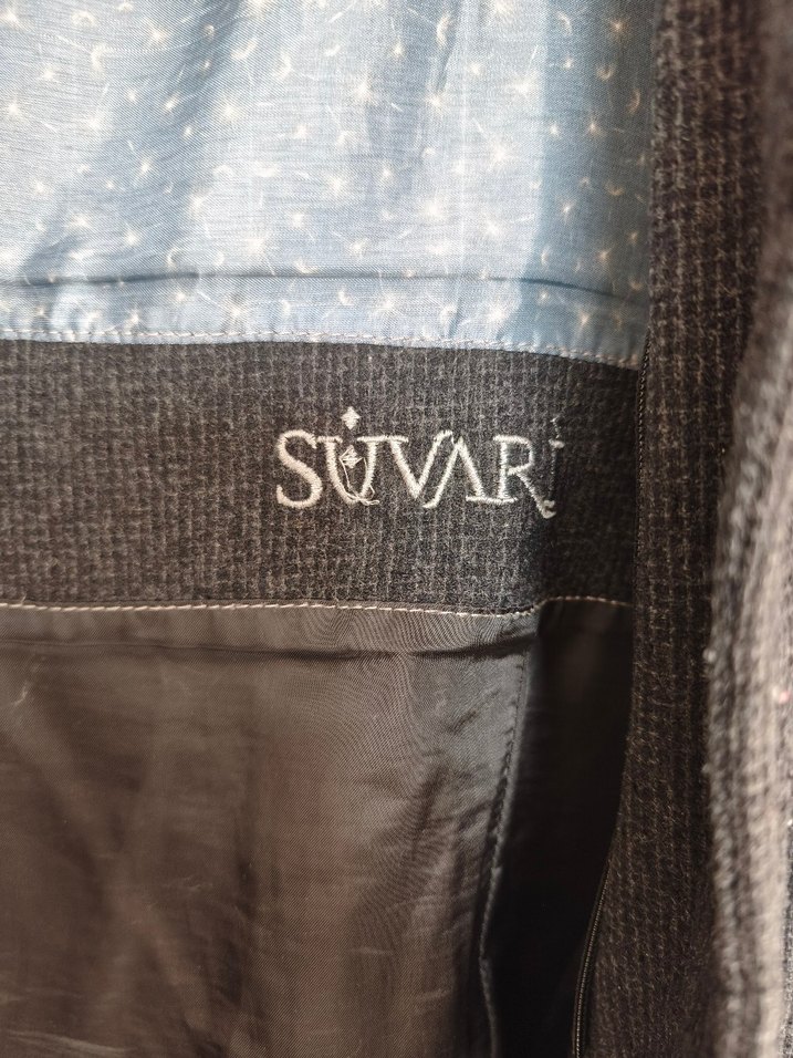 Gri Düğmeli Erkek Yün Kaban - Görsel 3