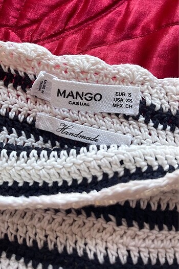 s Beden Mango Örgü Crop