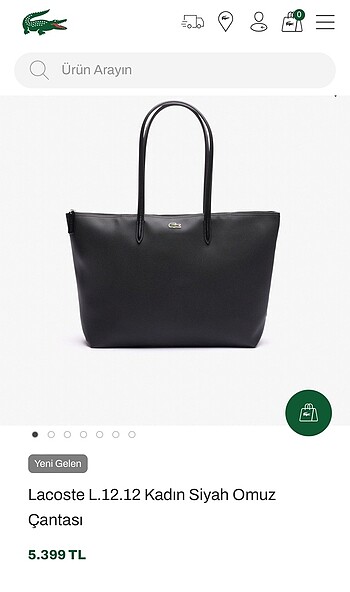 Lacoste siyah omuz çantası