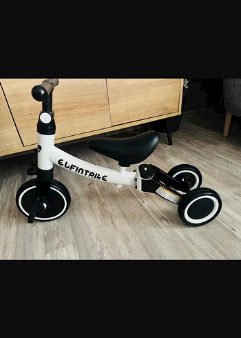 Beyaz siyah Üç Tekerlekli Çocuk Bisikleti - Görsel 2