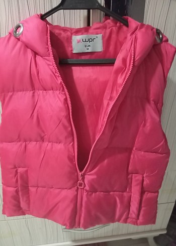 Pembe Kapüşonlu Şişme Yelek - Görsel 3