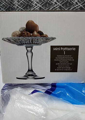 Mini Pattiserie Ayaklı Yuvarlak Servis Tabağı