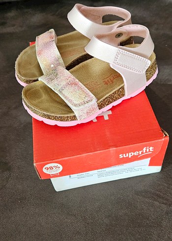 24 Beden Superfit 24 no pembe kız çocuk sandalet