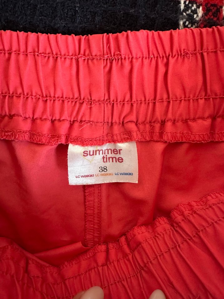 Kırmızı Kadın Mini Spor Şort - Görsel 2