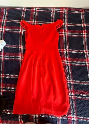 Kadın Turuncu  Midi Mezuniyet Elbisesi - Görsel 4