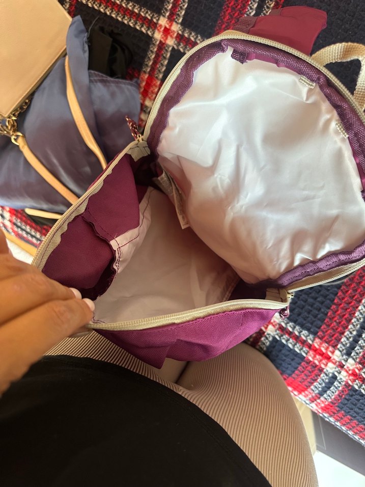 Bordo Fermuarlı Kadın Sırt Çantası - Görsel 2