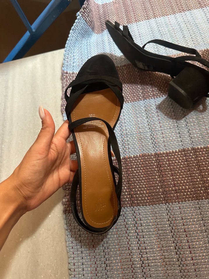 Siyah Yılan Desenli Dolgu Topuklu Kadın Ayakkabı - Görsel 4