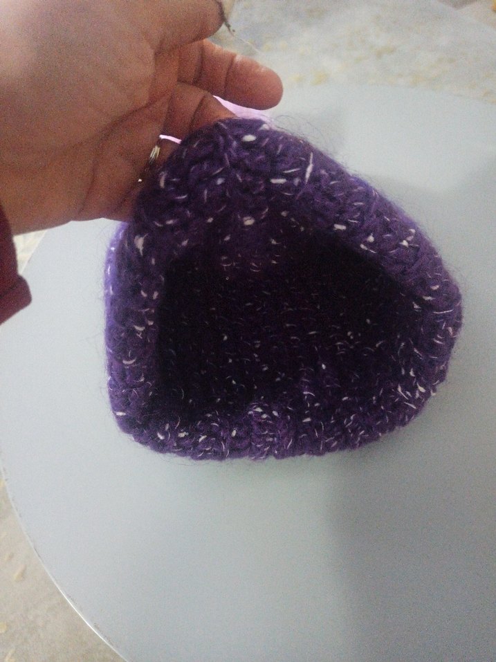 Mor Ponponlu Kadın Örgü Bere - Görsel 3