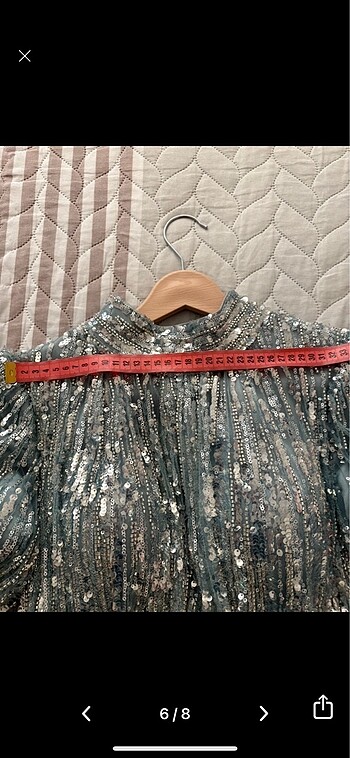 Parıltı mint abiye - Görsel 4