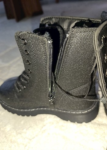 Looney Tunes Siyah Gri Stiletto Topuklu Punk Botlar