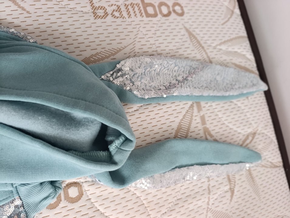 Kız Çocuk Kapüşonlu Baskılı Fermuarlı Sweatshirt takım - Görsel 2