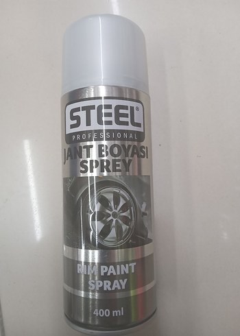 Steel Profesyonel Jant Boyası Sprey 400 ml Gri