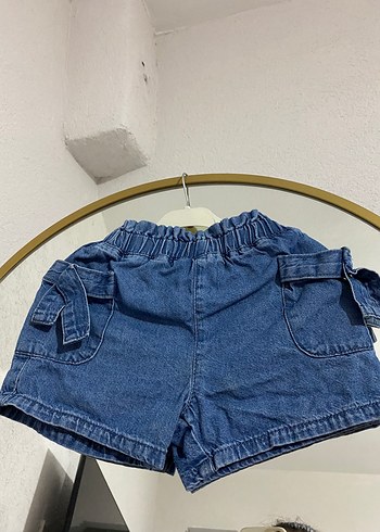 LC Waikiki Kemer Detaylı Kadın Koyu Mavi Denim Mini Şort
