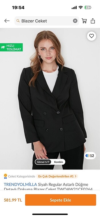 Blazer ceket