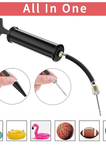 Siyah Havalı Top Pompası ve Şişirme Uç Seti - Görsel 2