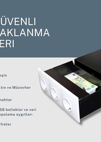 FortNovo Priz Görünümlü Gizli Metal Kasa Para Kasası - Görsel 2