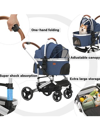 SIFIR - Mavi Bebek veya Kedi Köpek Arabası - Görsel 8