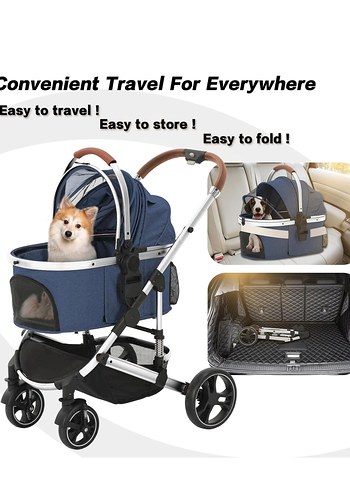 SIFIR - Mavi Bebek veya Kedi Köpek Arabası - Görsel 7