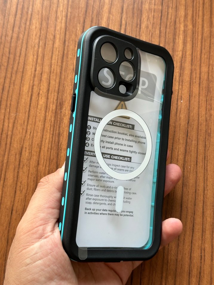 14 pro max su geçirmez kılıf dahili 9h tamperli 360 koruma - Görsel 3