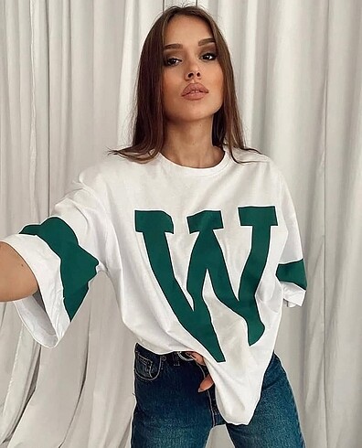 Kadın Baskılı Extra Oversize Tişört