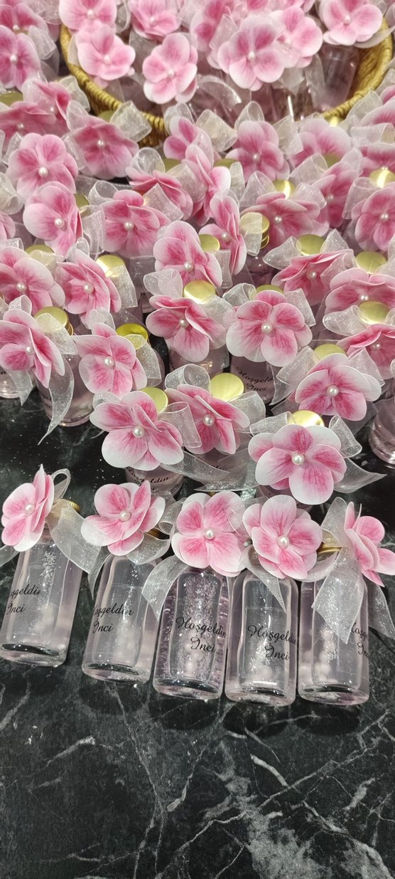 Pembe Hoşgeldin İnci Hediyelik Şişe - Görsel 2