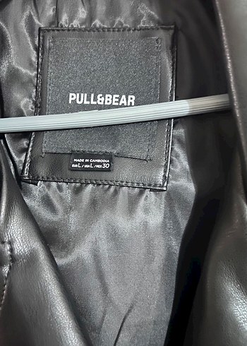 Pull&bear Kadın Siyah Deri Biker Ceket - Görsel 5
